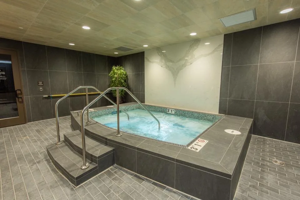 Completed spa and jacuzzi area — Health Club Northbrook